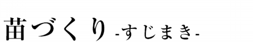 花の米コシヒカリ筋まき